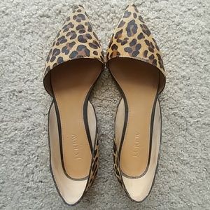 J Crew calf-hair flats